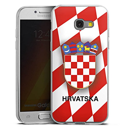 Samsung Galaxy A5 (2017) Slim Case Silikon Hülle Schutzhülle Kroatien EM Trikot Fußball Europameisterschaft
