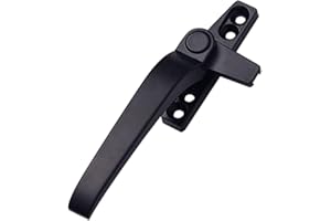 zalati Maniglia per Finestra di Ricambio Universale in Lega di Alluminio con Serrature per Doppi Vetri Interruttore di Sicurezza per Porta Finestra - Barra Sinistra Nera