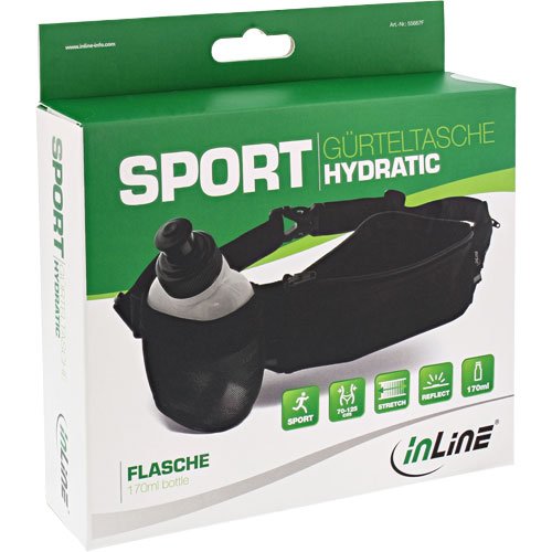 InLine 55667F Sport Gürteltasche Hydratic mit Trinkflasche, stretch, 16,5 x 7,5 cm schwarz - 5