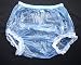 Haian Adult Incontinence Pull-on Plastic Pants Lace Panties (Large, Blue)