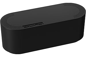 D-Line EU/CTUSMLB/SW Caja Organizadora de Cables, fabricada en ABS resistente a la electricidad, Caja para guardar, ocultar y organizar cables de manera eficiente - Pequeña, Negro