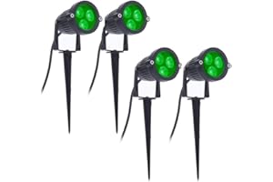 Bottam 4 Piezas LED Luces de JardíN 3W 220V Exterior con Pico IP65 Impermeable JardíN Paisaje LáMpara Decorativa Verde