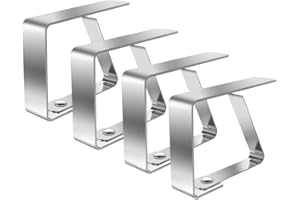 LOVEXIU Clip Nappe 4CM, Pince Nappe de Table 12 PCS, Clip Nappe Table Réglable, Nappe Clips Acier Inoxydable,Nappe Table de Jardin, Clip Table Nappe, Pince de Nappe de Plein Air,Fête