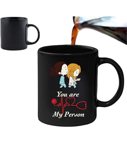 Tazza Personalizzata CSM Informatica – Grey's Anatomy 'You Are My Person' Cuore Rosso – Ceramica 11oz, Made In Italy