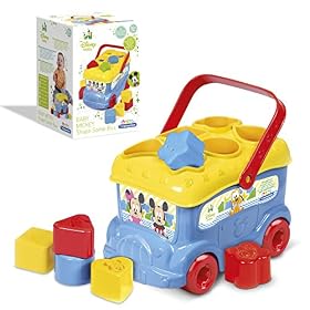 Clementoni – Le Bus des Formes de Mickey – pour bébé dès 10 Mois – Disney – Premier âge – Multicolore