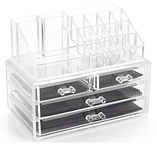 Adoraland Kosmetik Make-up Veranstalter Mit 4 Schubladen und Top