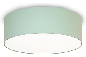 youngDECO® Plafonnier 2xE27, petit abat-jour Ø28cm en tissu (coton), plafonnier pour chambre d'enfant, salon, chambre à coucher et bureau, 100% fabriqué dans l'Union européenne