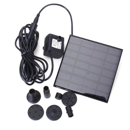 Solarpumpe Solar Springbrunnen Teichpumpe Pumpe –1,2 W - 3
