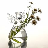 SOLEDI Verre Suspendu en Forme d'Ange de Fleur Vase Bouteille Container Jardin D