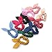 10x Cute Women's Dot Rabbit Ear Hair Bow Tie Bands Chiffon Ponytail Holder Hot