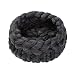 Produktbild Haustier Nest, 12shage Gestricktes Grobes Wollgarn Haus Hundehöhle Katzenhöhle Hundebett Katzenbett Schlafsack (Grau)