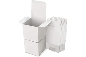 AGHOER 15 cajas de regalo de papel kraft blanco, cajas de cartón de 10 x 10 x 10 cm, cajas de cartón con tapa, caja de regalo cuadrada para regalos, fiestas, cumpleaños, bodas
