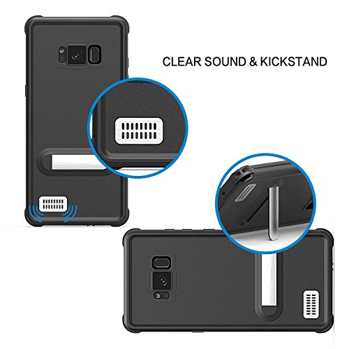 Samsung Galaxy S8 Carcasa Resistente Al Agua  Sparin baja del agua Funda impermeable con sensible pantalla t  ctil y acceso completo a todas las funciones para Samsung S8   a prueba de polvo   prueba de golpes  Negro