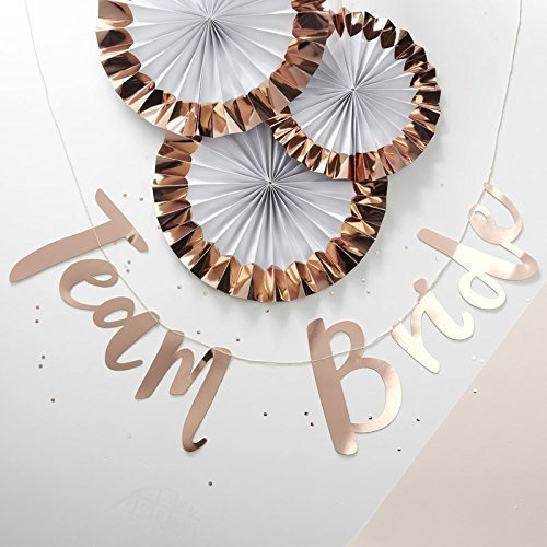 Ginger Ray Team Braut Classy Rose Gold Hen Party Hintergrund Banner Dekoration ? Team Braut - 2