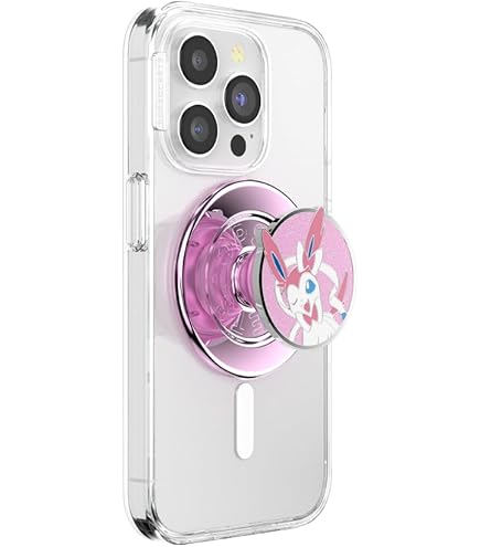 PopSockets iPhone 15-hoesje met ronde telefoongreep compatibel met MagSafe®, telefoonhoesje voor iPhone 15, compatibel met draadloos opladen - Opaalblauw