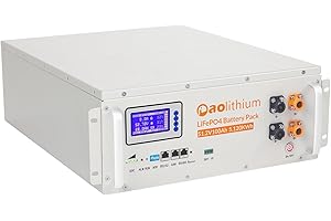 AOLITHIUM 51.2V 100Ah Lithium Battery LiFePO4 Deep Cycle Battery, 5.12kWh Server Rack Built-in BMS, 4000+ Cycles & 20 Year Typical Lifespan, Perfect for RV, Camper, Solar Energy Storage