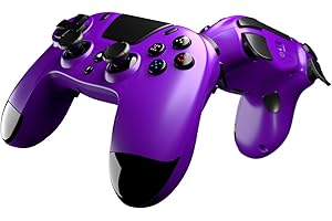 Gioteck VX4 Wireless Controller for PlayStation 4 (PS4) - Purple with Progammable Back Buttons - Bluetooth Compatible