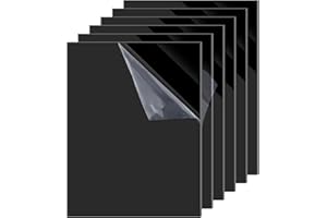 dabinzhijia 6 Pièces Plaques Acryliques Noires 20x30cm, Feuilles Plexiglas Solides, Verre de Remplacement pour Cadres, Bricolage & Décoration, Légères et Résistantes à l’Humidité