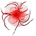 Discoball Elegant Flower Feather Headband Hat Fascinator Wedding Headwear Ladies Day Race Royal Ascot