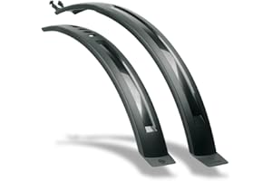 SKS GERMANY HIGHTREK SET Set parafanghi con montaggio universale (accessori per biciclette in plastica ad alte prestazioni resistente agli urti, montaggio rapido e senza attrezzi, look sportivo), nero