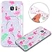 Produktbild Galaxy S7 Edge Hülle,Handyhülle Galaxy S7 Edge Schutzhülle,Surakey TPU Silikon Hülle für Samsung Galaxy S7 Edge Transparent Durchsichtig [Ultra Dünn] Klar Weiche TPU Schutzhülle mit Bunte Kunst Gemaltes Muster Silikon Hülle Tasche Case Etui mit Ultra Slim Rundum-schutz Kratzfeste TPU Silikon Bumper Case Kratzfeste Rückseite Schutz Handy Hülle Case Tasche Silikon Crystal Case Etui Bumper für Samsung Galaxy S7 Edge, Rosa Flamingo