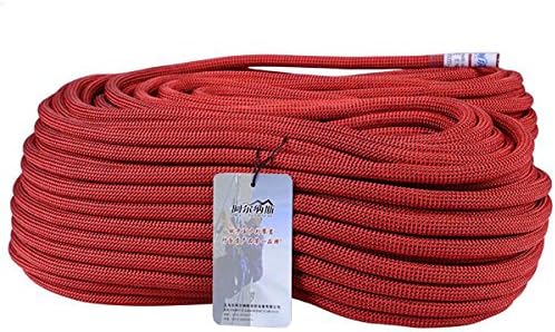 11mm Static Rope Outdoor Climbing Speed ??Drop Equipment Harness DuPont , red , 10m