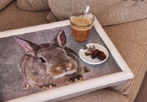 Lap Tray Rabbit Brown - 3