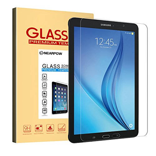 Samsung Galaxy Tab E 9.6 Panzerglas Displayschutzfolie, Nearpow Schutzfolie 9H Härte, Anti-Kratzen, Anti-Öl, Anti-Bläschen, lebenslange Garantie