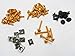 Produktbild fatexpress Motorrad Aluminium gold M5 M6 Push Pin Verkleidung Schrauben Kit Body Verschluss Speed Clips Truss Schraube Unterlegscheiben gut Mutter Windschutzscheibe Knien universell passend für Honda Ducati Suzuki Kawasaki