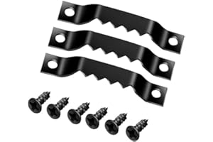 MEESOGA Zackenaufhänger Bildaufhänger mit 200 Schrauben - 100 Pack Sägezahn Bild Aufhänger für Bilderrahmen zur Bildaufhängung Wandbefestigung für Ölgemälde Bilderrahmen (Schwarz)