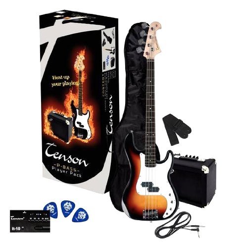 Tenson F502573 - Pack bajo eléctrico RCB-100, diseño 3-Tone sun burst