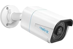 Reolink 4K Caméra IP PoE avec Détection Personne/Véhicule/Animal, Caméra de Surveillance Extérieure avec Etanche IP67, Fente pour Carte microSD, Vision Nocturne IR, Support Audio, Time Lapse, RLC-810A