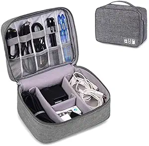 Koyet Electronic Organizer Travel Universal Cable Organizer Electronics Accessories Cases for Cable, Charger, Phone, USB, SD Card