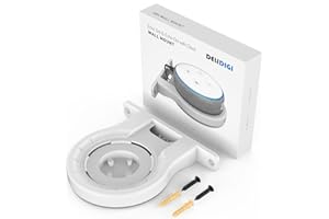 AOKICASE Soporte de pared para Amazon Echo Dot 3rd / Echo Dot 4 / Echo Dot 5 Soporte de pared con gestión de cables integrada, no requiere tornillos, accesorios para altavoces (2 unidades, blanco) DD96