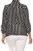 2LUV Plus Women's Polka Dot Loose-Fitting Open-Front Asymmetrical Blazer Black 2XL (V911 POLK WT-X)