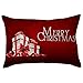 Produktbild Kissen 30 x 50, WEANT rechteckig Merry Christmas Überwurf Kissen Fall Print Bezug Xmas Sofa Home, D Gift box, 12*20"