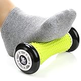 H&S Foot Massage Roller Muscle Roller Stick Wrists and Forearms Exercise Roller Massager for Plantar Fasciitis - Black