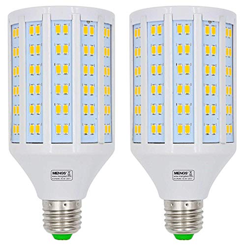 MENGS 2pz Lampadine a LED E27 25W (Equivalente a 200W) Lampada a LED AC 85-265V, 3250LM, Luce a LED (Blanco Caldo)