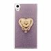 Produktbild MUTOUREN TPU Silikon Hülle für Sony Xperia Z5 Bling Glitzer Handyhülle Schutzhülle Etui Protective Case Cover Rück mit Ring Anti-Handytasche Bumper-Lila