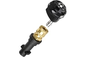 SAND DR BRUSH Adaptador de boquilla turbo giratoria de alta presión 6 en 1 varias columnas de agua pistola de espuma multifuncional limpiador alta presión, adaptador de pistola 1/4 pulgadas conector rápido hembra