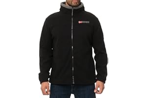 Geographical Norway Chaqueta lana hombre con capucha oculta, chaqueta transición lana funcional, sudadera con cremallera completa, cuello alto, senderismo al aire libre, trekking, producción de bans