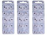 3X Blister 10x Knopfzelle Rayovac 379 SR63 SR521 SB-AC/DC GP379 1,55 V
