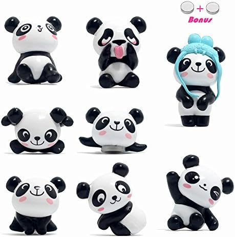 Fridge Magnets,8 Pack Panda Refrigerator Office Magnets for Whiteboard ,Memo Boards,Guestbooks,Pushpins -Kitchen Decorative Office Supplies Funny Housewarming Gift