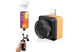InfiRay T2S+ Wärmebildkamera für iOS 11 und höher, erfasst unsichtbare Wärmesignaturen mit 256x192 IR-Auflösung, 8mm Makro-Objektiv, Temperaturbereich von -20°C bis 450°C, sekundäre Analysefähigkeit