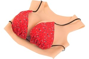 GOSHIMER Silikon Brüste Brustformen Realistisch Brustplatten Brüste Runder Kragen C Cup für Crossdresser Dragqueen