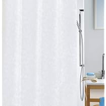 Spirella Duschvorhang „Primo“ – Antibakteriell, Wasserdicht, 240x180 Cm (Polyester, Rot)