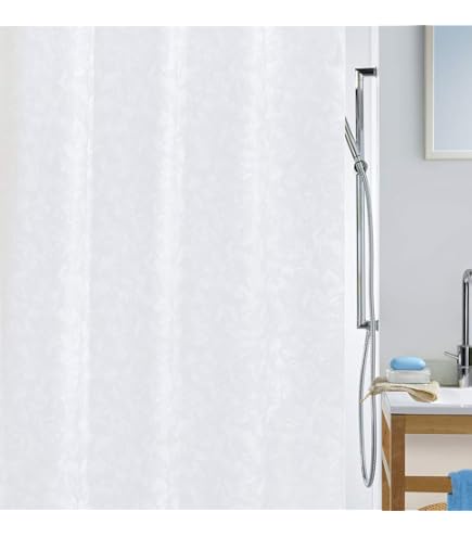 Spirella Duschvorhang „Primo“ 180x180 Cm – Antibakteriell, Wasserabweisend & Waschbar, Aus Polyester