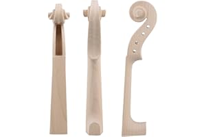Yibuy Hand Carved Maple Violin Neck for DIY 4/4 Size Violin Luthier