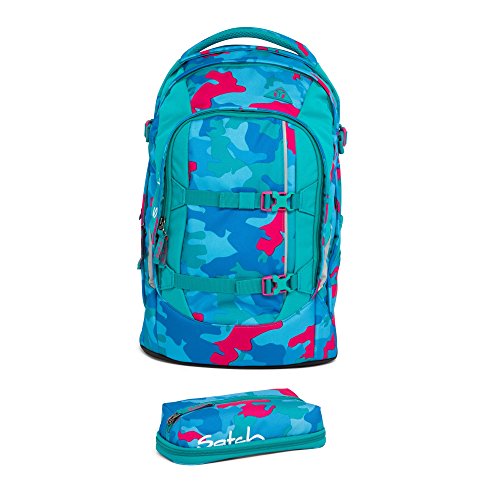 Preisvergleich Produktbild Satch Pack by Ergobag Caribic Camou 2-tlg. Set Schulrucksack + Penbox