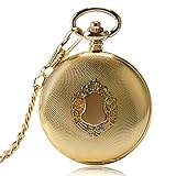 Luxus Taschenuhr, Exquisite Golden Royal Shield Taschenuhr für Herren, Automatische Mechanische Taschenuhr Geschenk
